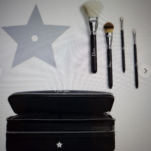 Dior Makeup Cosmoetic Bag Travel Vanity with Backstage Makeup Brush set